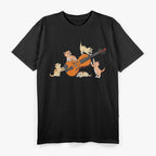 Orchestra Musician Violinist Cute Cat Playing Violin T-Shirt