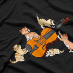 Orchestra Musician Violinist Cute Cat Playing Violin T-Shirt