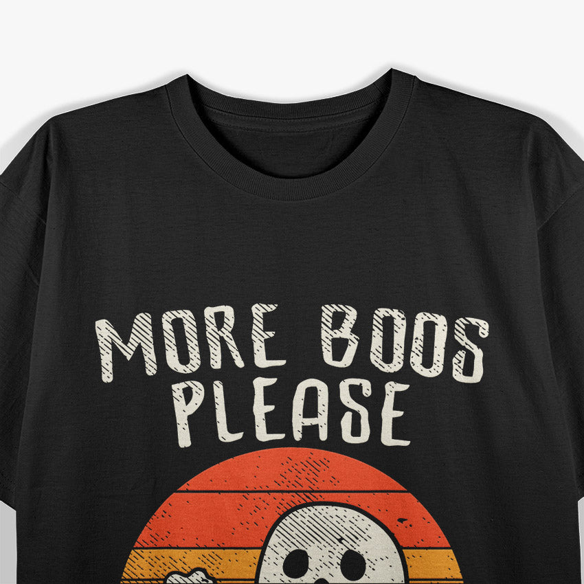 More Boos Please Ghost and Beer Drinking Funny T-Shirt