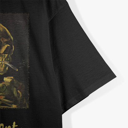 Skull of a Skeleton Burning Cigarette by Vincent van Gogh T-Shirt