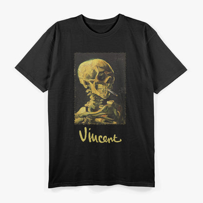 Skull of a Skeleton Burning Cigarette by Vincent van Gogh T-Shirt