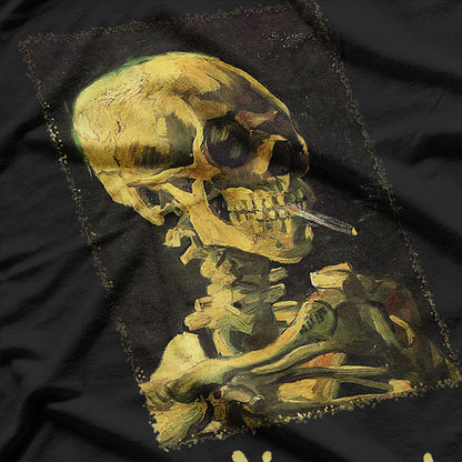 Skull of a Skeleton Burning Cigarette by Vincent van Gogh T-Shirt