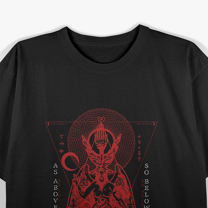 As Above, So Below Occult Symbolism T-Shirt