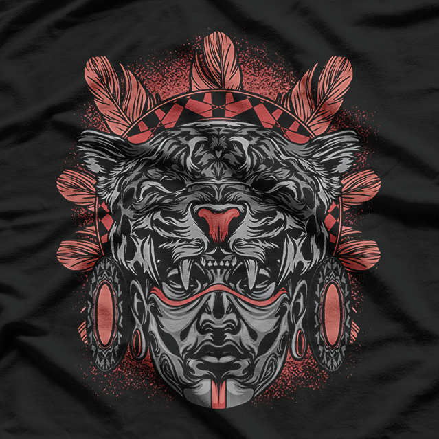 Aztec Jaguar Warrior Ancient Legend of Native Mexican Mythology T-Shirt