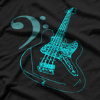 Bass with Clef Neon for Bassists & Bass T-Shirt