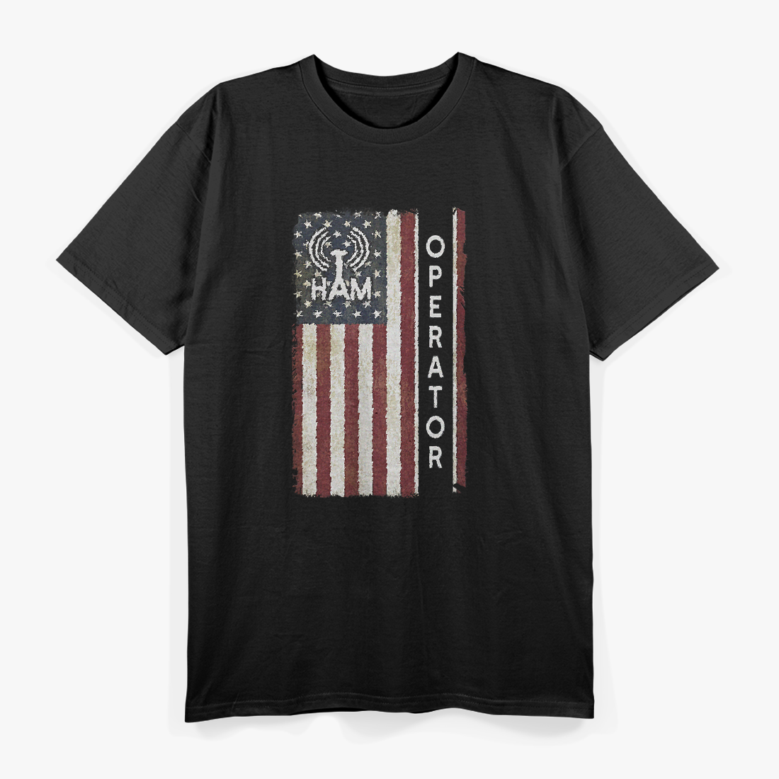 Ham Radio Operator Shirt 4th July American Flag T-Shirt