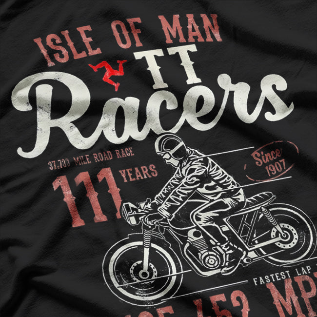 Isle Of Man TT Racing Top Speed 3 Legs Flag Tourist Trophy T-Shirt