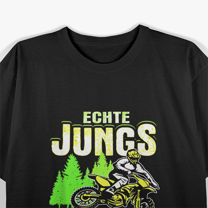 Neu Echte Jungs Fahren Motocross Kinder Geschenk Motorrad Biker T-Shirt