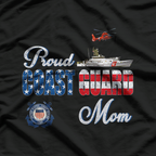 Proud Coast Guard Mom, US Coast Guard Veteran Military T-Shirt
