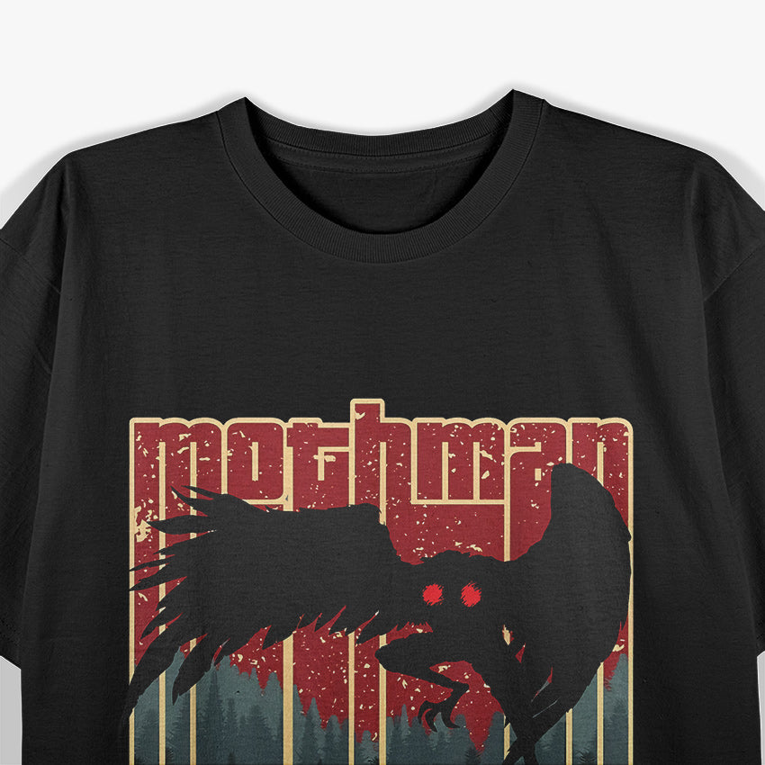 Retro Mothman Vintage Cryptid Mystery T-Shirt