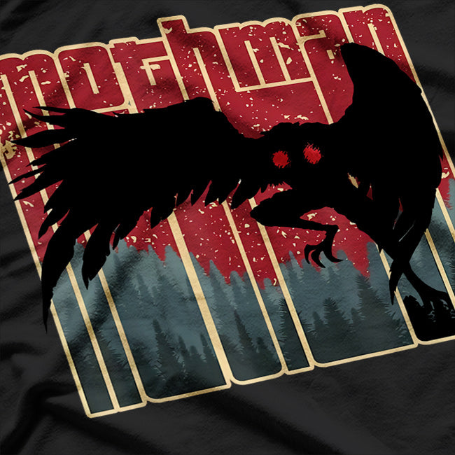 Retro Mothman Vintage Cryptid Mystery T-Shirt