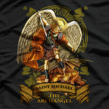 Saint Michael the Archangel Catholic Defender of Faith T-Shirt