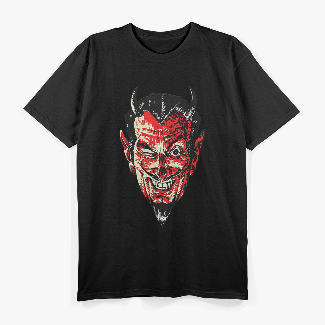 Vintage Red Devil Head Horror and the Longing for Evil T-Shirt