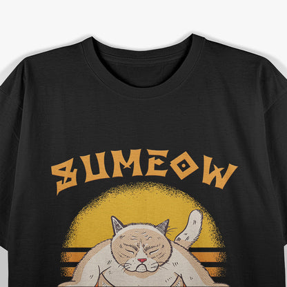 Funny Sumo Cat Kawaii Japanese Cat Design for Cat Lovers T-Shirt