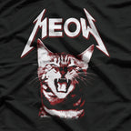 Meow Cat Retro Kitty Cat - Funny Rock Music Vibes T-Shirt