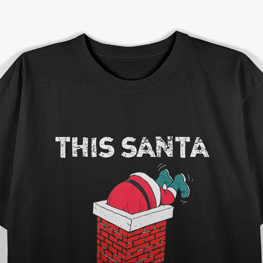 This Santa Loves Going Down Funny Santa Claus Christmas T-Shirt