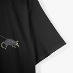 Funny Retro Bigfoot Walking An Armadillo Lovers T-Shirt