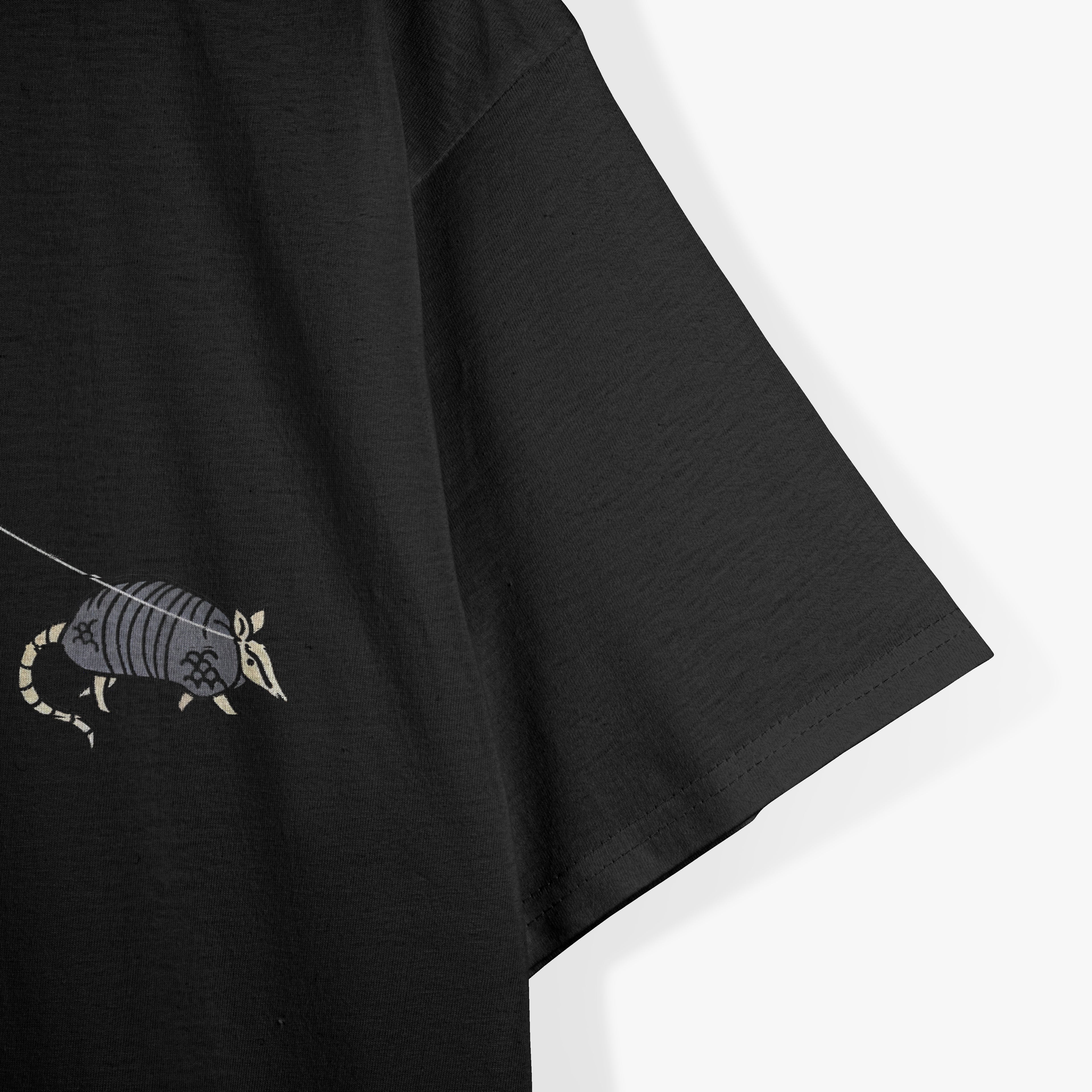 Funny Retro Bigfoot Walking An Armadillo Lovers T-Shirt