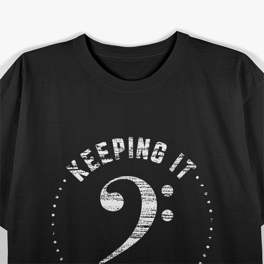 Bass Clef Music Keeping It Low Key Musician T-Shirt