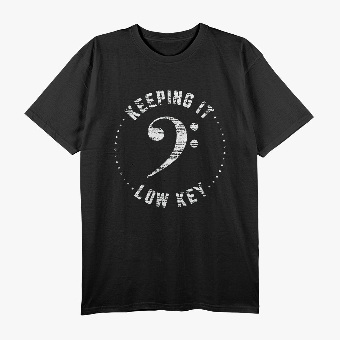 Bass Clef Music Keeping It Low Key Musician T-Shirt