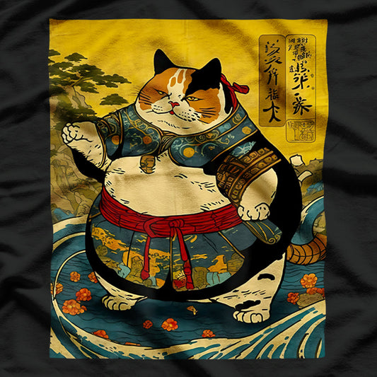 Sumo Cat Wrestlers Retro Aesthetics T-Shirt