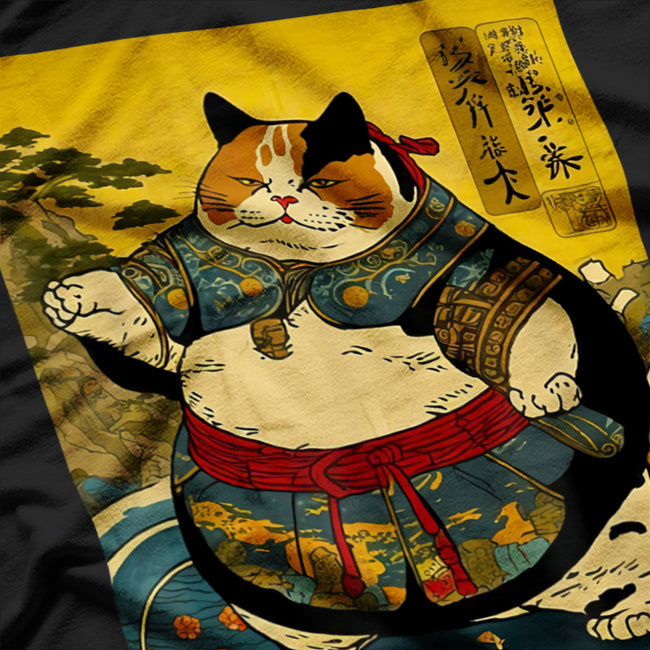 Sumo Cat Wrestlers Retro Aesthetics T-Shirt