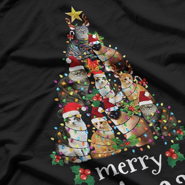 Merry Catmas Funny Cat Christmas Gift T-Shirt