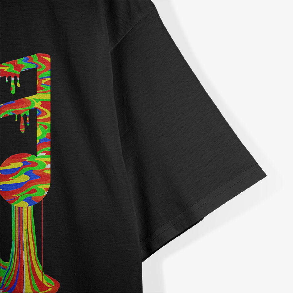 Rainbow Melting Music Note Funny Cute T-Shirt