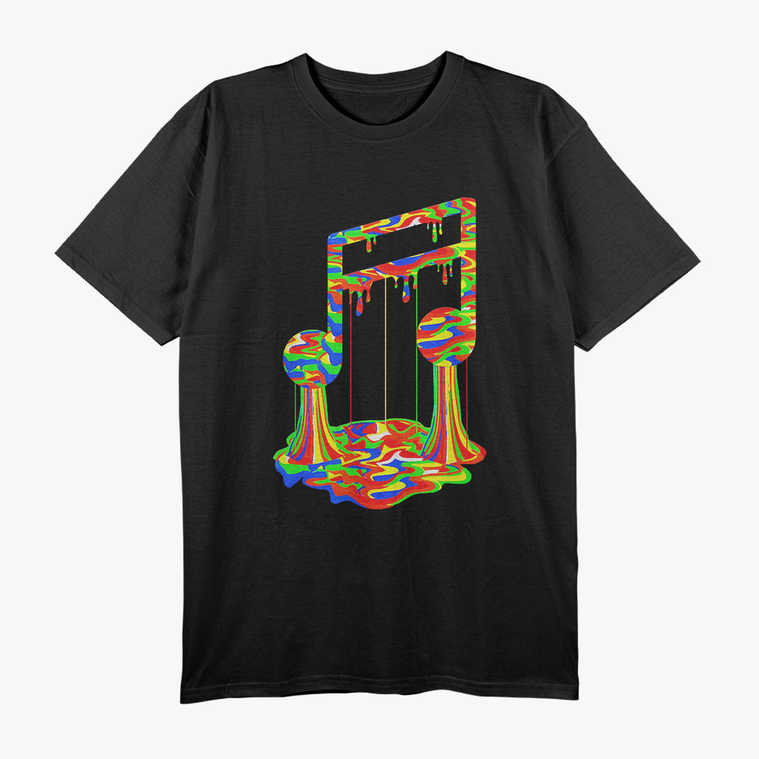 Rainbow Melting Music Note Funny Cute T-Shirt