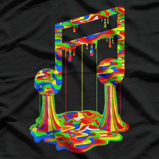 Rainbow Melting Music Note Funny Cute T-Shirt