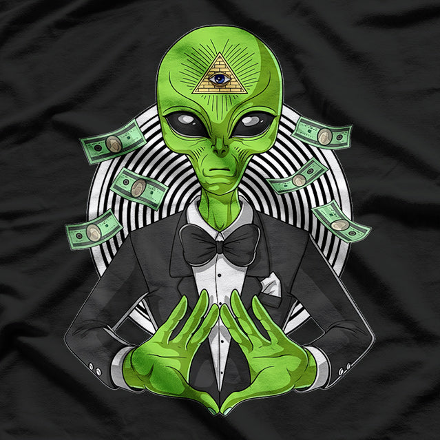 Space Alien Illuminati Occult Masonic All-Seeing Eye T-Shirt