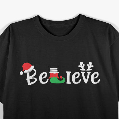 Believe Merry Christmas - A Heartwarming Holiday T-Shirt