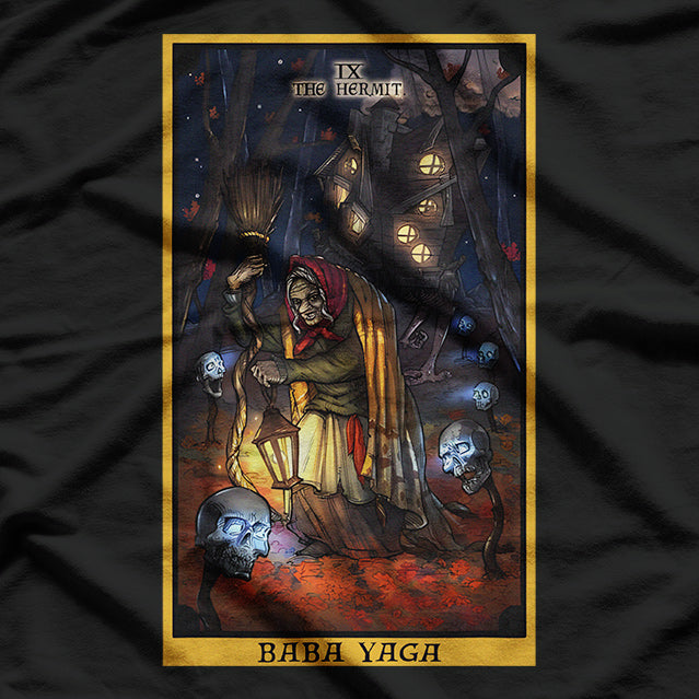 Baba Yaga The Hermit Tarot Card – Wisdom of the Wild and Ancient Mysteries T-Shirt