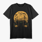 Black Cats Full Moon Halloween Animal T-Shirt