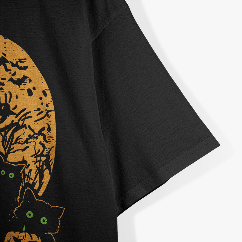 Black Cats Full Moon Halloween Animal T-Shirt