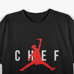 Funny Restaurant Chef - Jumping Chef Knife Logo T-Shirt