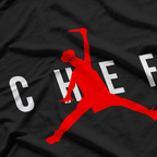 Funny Restaurant Chef - Jumping Chef Knife Logo T-Shirt