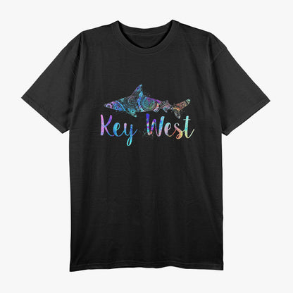 Key West Shark Mandala Fishing Diving Vacation Souvenir T-Shirt