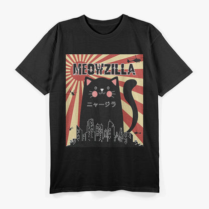 Meowzilla Cat Kitten Vintage Retro T-Shirt