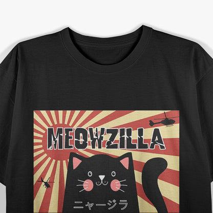 Meowzilla Cat Kitten Vintage Retro T-Shirt