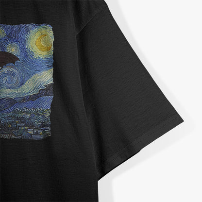 Mothman Starry Night Cryptid T-Shirt