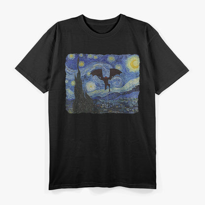 Mothman Starry Night Cryptid T-Shirt