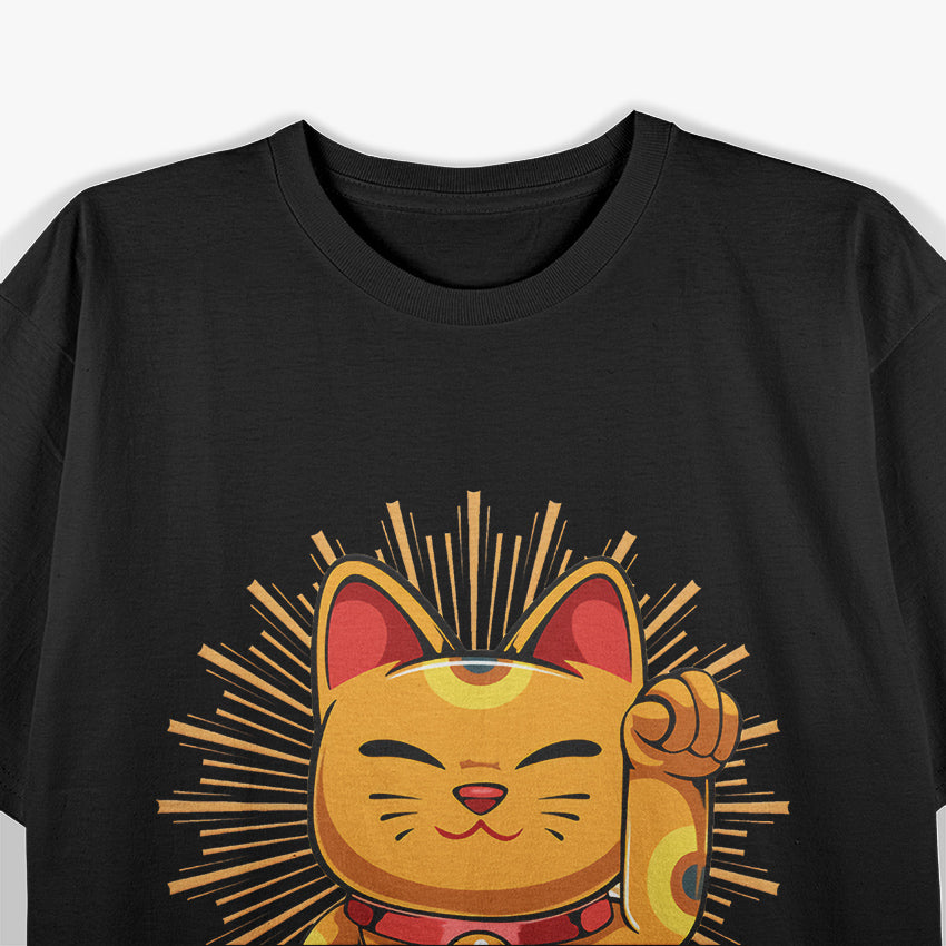 Lucky Cat Retro Aesthetic T-Shirt