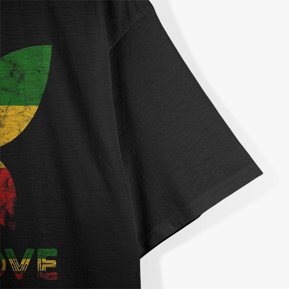 Rasta Reggae Butterfly – Hippie-Inspired One Love Music T-Shirt