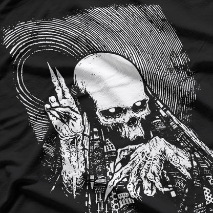 Satanic Priest Grim Reaper, Lucifer, and Occult Gothic Symbolism T-Shirt