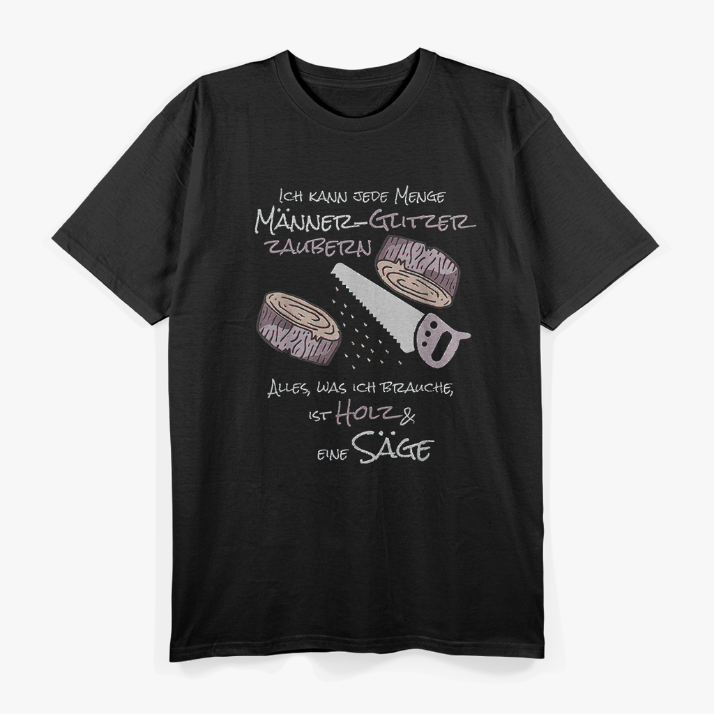 Sawdust are Men-Glitter Men Glitter Chips Carpenter T-Shirt
