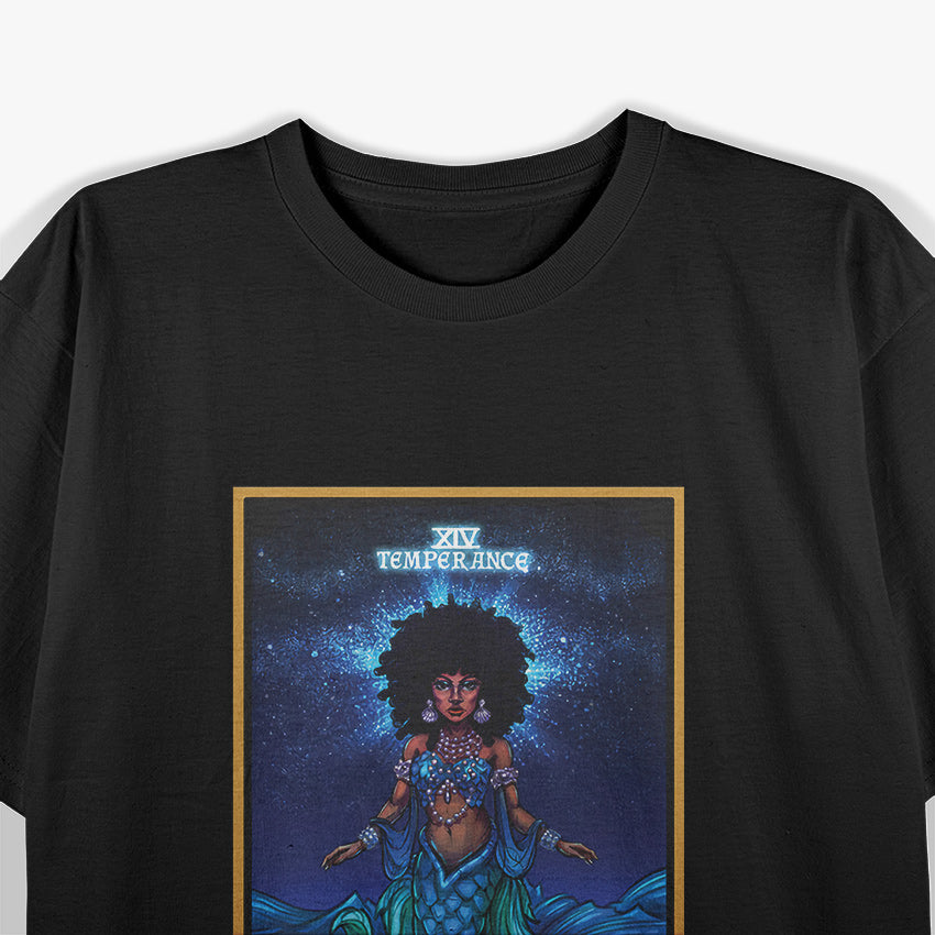 The Goddess Yemaya Temperance Tarot Card - Wicca & African Witch Symbolism T-Shirt