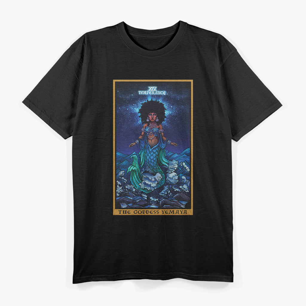 The Goddess Yemaya Temperance Tarot Card - Wicca & African Witch Symbolism T-Shirt
