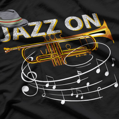 Vintage Jazz On Trumpet Player Blues Music Lovers Jazz Band T-Shirt