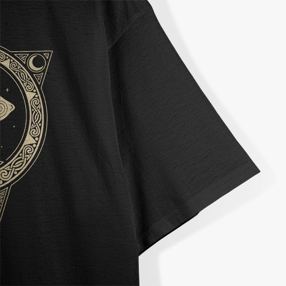 Vintage Vikings & Celtic Mythology Fenrir Wolf and Runes T-Shirt